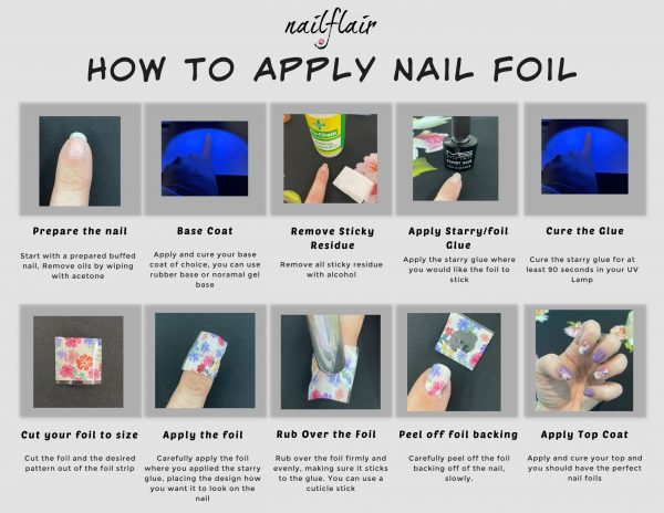 How to apply nail Foils pictorial